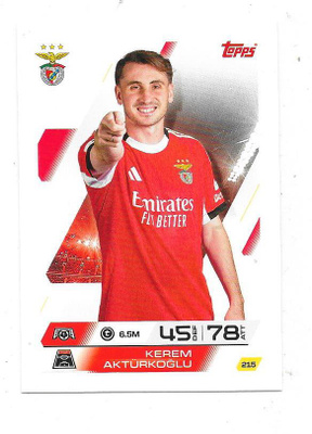 2025-26 Topps Match Attax #215 Kerem Akturkoglu , SL Benfica