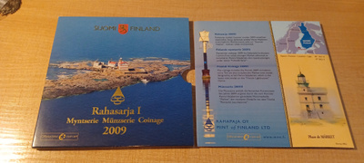 Eurorahasarja 2009/1 Märketin majakka 1C-2€ + Jetoni UNC