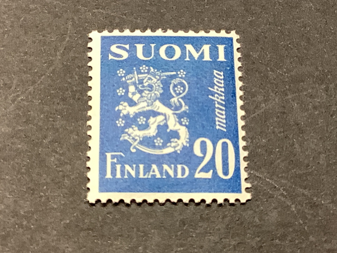 383/ 1950 M30 Leijona sininen 20 mk ** postituore
