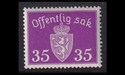 Norja 40 ** Virkamerkki 35 öre (1939)
