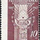 1947 Postisäästöpankki 60 v SIIRTYMÄÄ leimattu LaPe 329 - pikkukuva 1