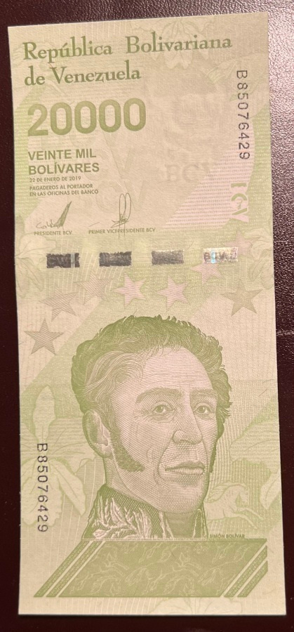 Venetzuela 20000 Bolivares 2019
