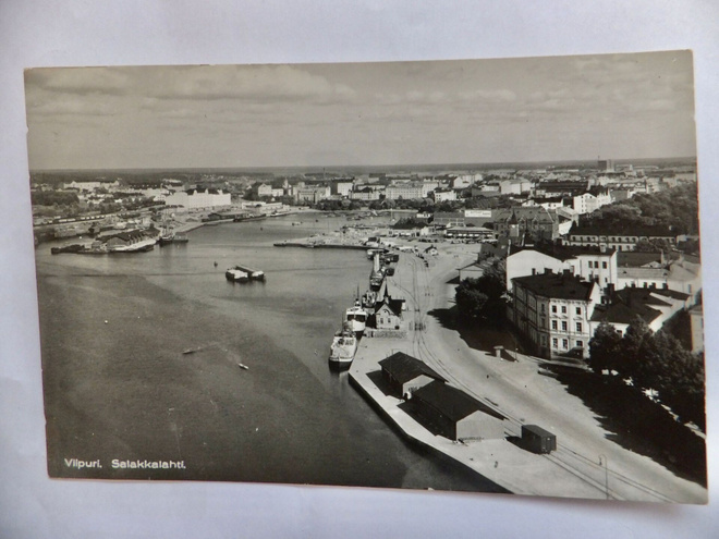 VANHA Postikortti Viipuri Rautatie 1930-l