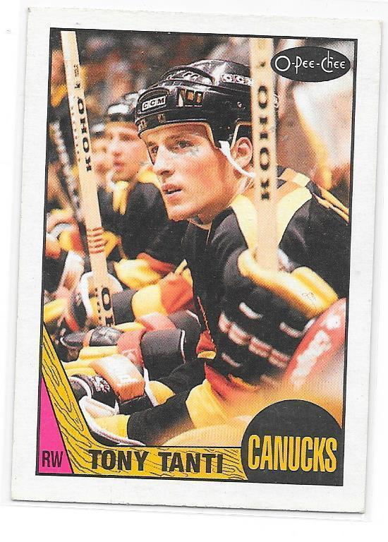 1987-88 OPC #97 Tony Tanti Vancouver Canucks
