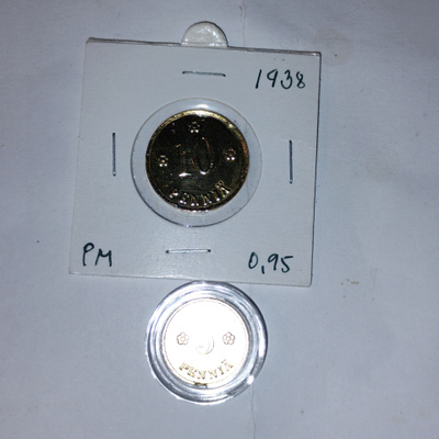 5p 1938. 10p 1938.
