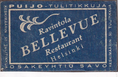 Helsinki, Ravintola Bellevue , Osakeyhtiö Savo    b549