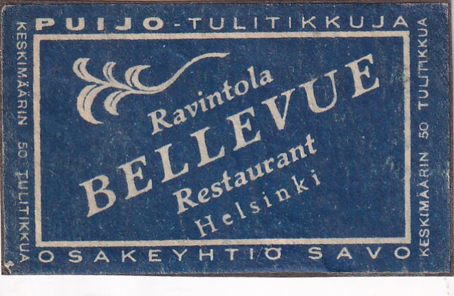 Helsinki, Ravintola Bellevue , Osakeyhtiö Savo    b549