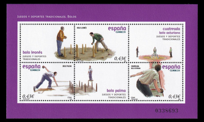 Espanja 4328-30BL168 ** Perinteiset pelit ja urheilulajit (2