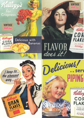4 korttia nostalgia Kellogg's