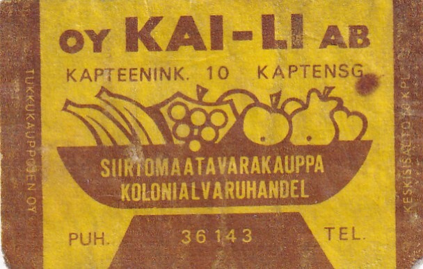 Oy Kai - Li Ab. Kapteenink. 10  s36