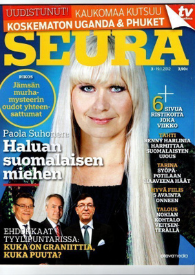 Seura n:o 3 2012 Paola. Jämsän murha. Renny. Kiira.