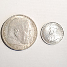 Saksa 5 Mark 1935 Hopea ja British Imperium 1936 Hopea - pikkukuva 1