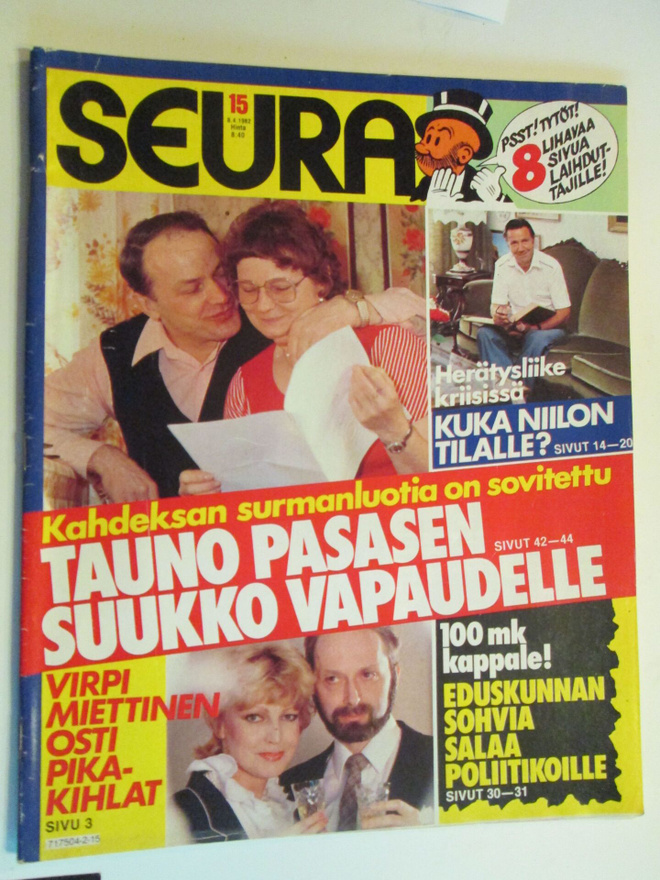 SEURA LEHTI 15 / 1982 SISÄLLYSLUETTELO KUVAT 2 - 4