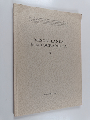 Miscellanea bibliographica 9
