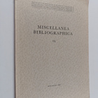 Miscellanea bibliographica 9 - pikkukuva 1