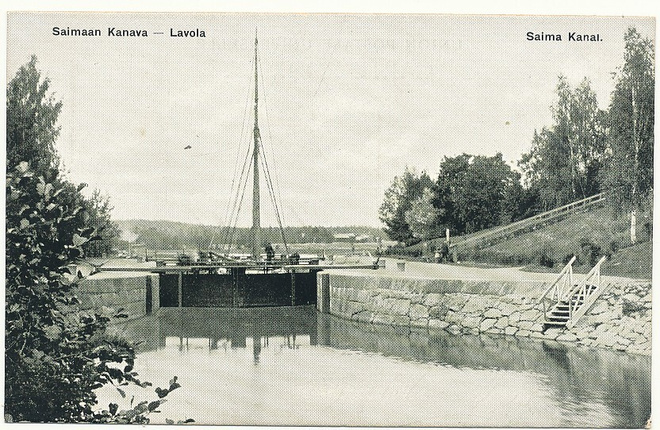 Saimaan kanava, Lavola - vanha Carte Postale