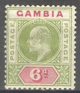 (SA0749) GAMBIA, 1906 (King Edward VII, 6 p.). Mi # 47. MH*