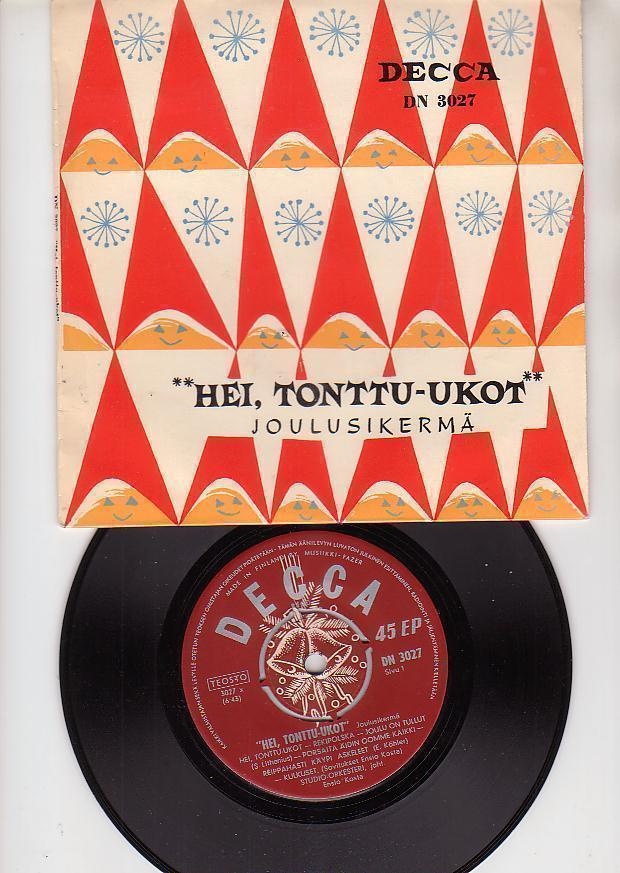 Decca DN 3027 ja  Spy 5 Luona Seimen, vinylit 45. Joulu.