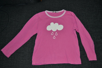 Lindex pinkki pilvi trikoopaita 122cm
