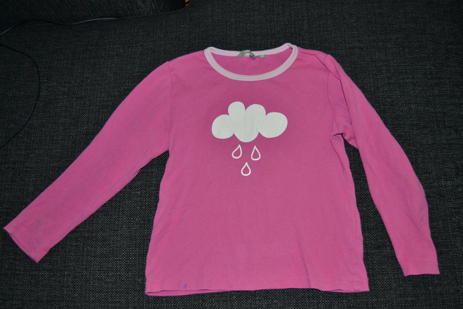 Lindex pinkki pilvi trikoopaita 122cm
