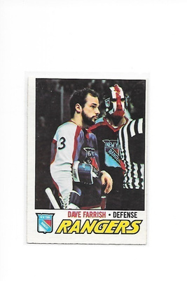 1977-78 OPC #179 Dave Farrish NEw York Rangers