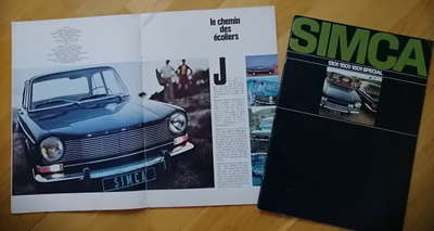 1970 Simca 1301/1501 esite - KUIN UUSI - 20 sivua