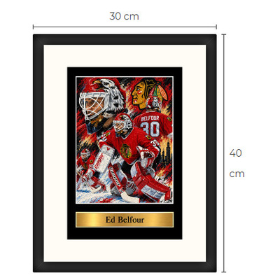 Uusi Ed Belfour Chicago NHL art print Limited Edition