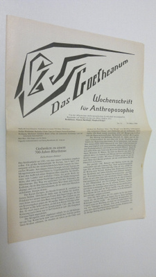 Martin (red.) Barkhoff : Das Goetheanum nr. 12/1990 : Woc...
