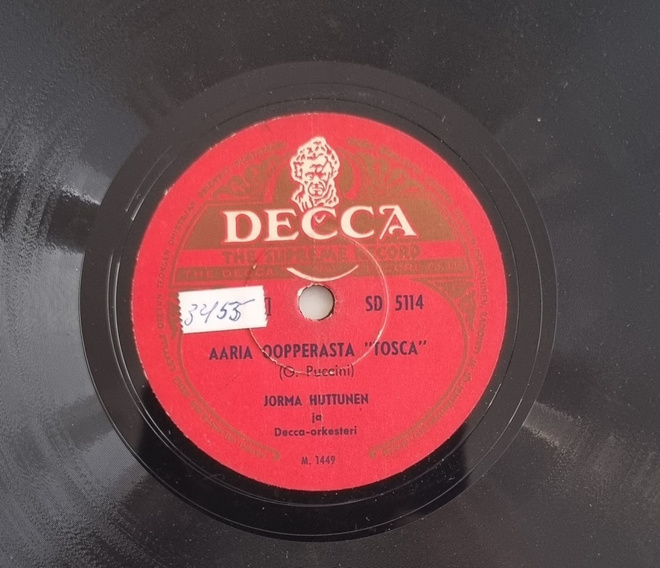 Savikiekko 1950 - Jorma Huttunen - Decca SD 5114