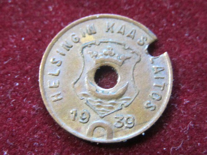 Helsingin kaasulaitos 1939. Kaasupoletti-Gas token