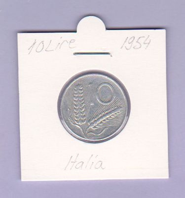 Italia 10 Lire v.1954 KM#93