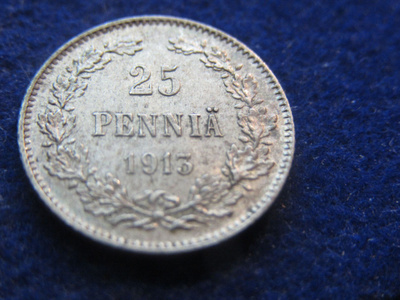 25 penniä 1913