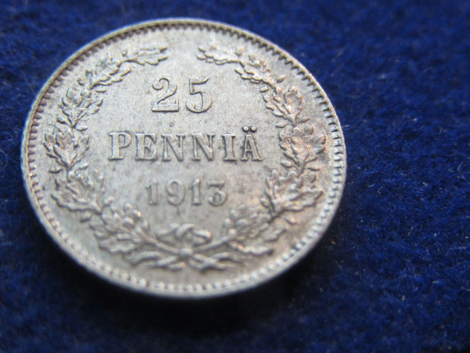 25 penniä 1913