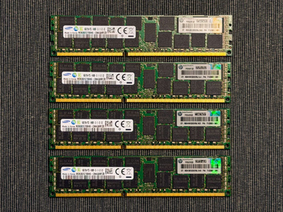 Samsung 64GB (4x16GB) DDR3 1866 MHz ECC PC3-14900R muistit