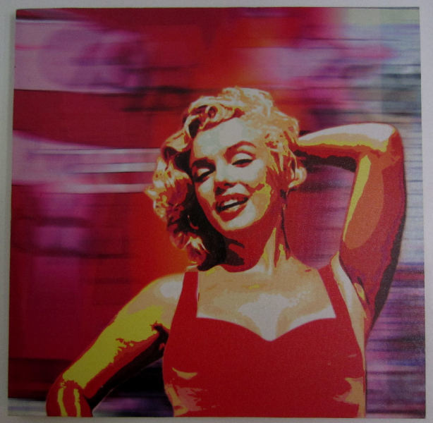 Marilyn Monroe taulu no: 1  koko: 39.7 x 39.7x1.5cm