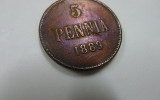 Viisi penniä 1889