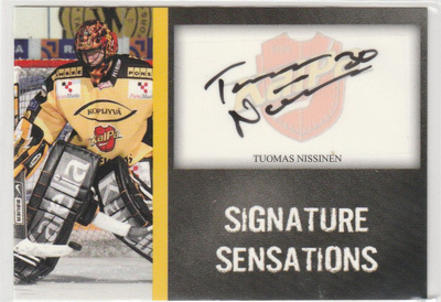 2007/08 Cardset Signature Tuomas Nissinen , Kalpa /85