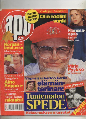 Apu n:o 42 2001 Tuntematon Spede. Aino & Esko. Venla. Ensio.