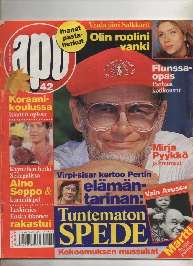 Apu n:o 42 2001 Tuntematon Spede. Aino & Esko. Venla. Ensio.