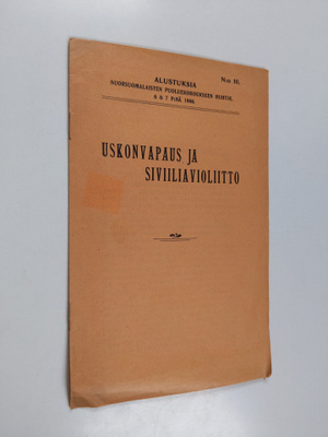 Uskonvapaus ja siviiliavioliitto