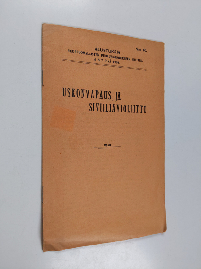 Uskonvapaus ja siviiliavioliitto