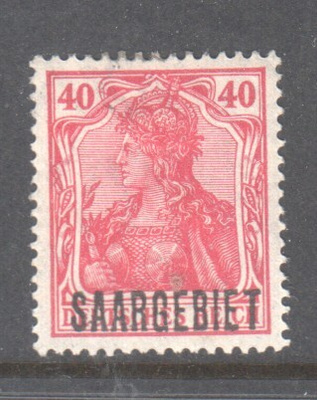 Saksa Saar1920  Mi 48 liimakkeellisena.