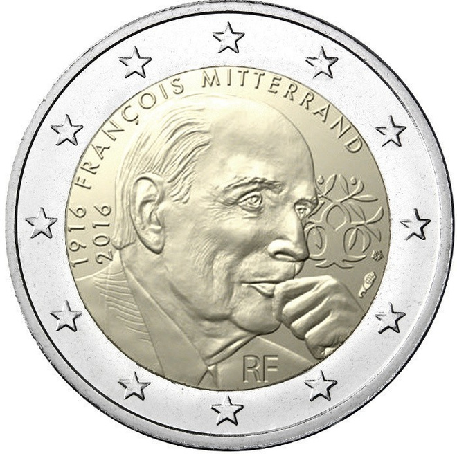 ** RANSKA 2€ 2016 Mitterrand pillerissä **