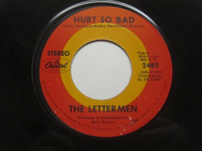 The Lettermen: Hurt So Bad  7" single  1969
