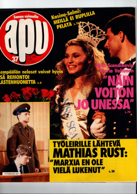 Apu n:o 37 1987 Miss Skandinavia. Dynastian Linda. Sonkajärv