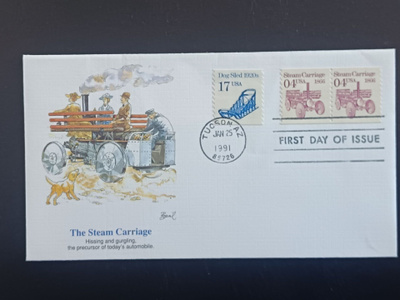 Steam Carriage USA FDC 1991