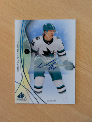 2024-25 SP Game Used Mikael Granlund Blue Auto