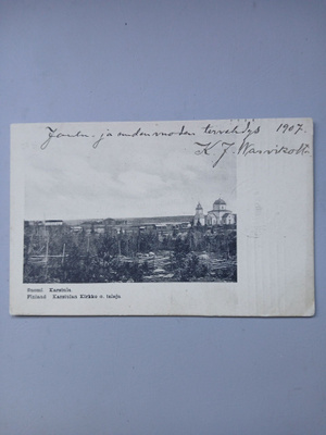 Karstula kirkko ja taloja v.1906