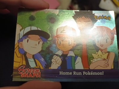 Screen Snaps! 04 Pokémon Blue Topps Holographic card