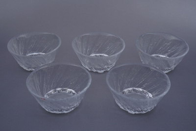 146. 5kpl Iittala 'Kuura' jälkiruokakulho, Tapio Wirkkala.